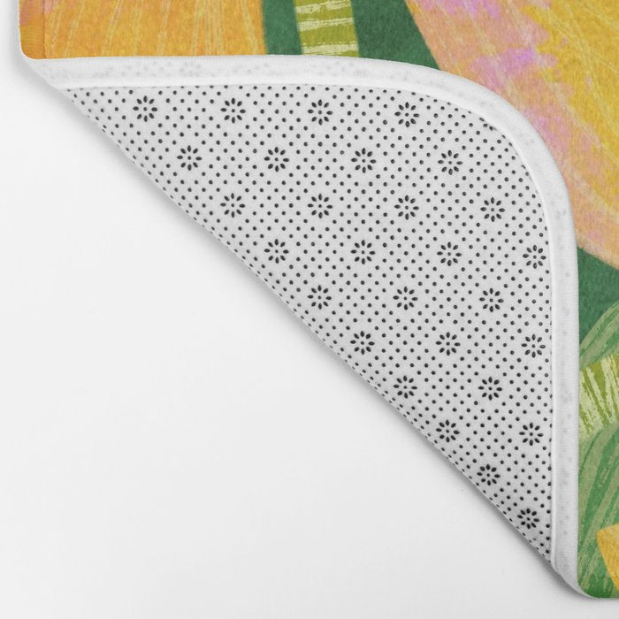 Leopard Flowers Still Life Bath Mat Gallery Image 2
