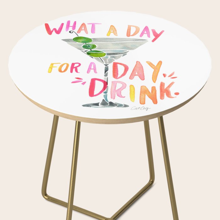 What a Day for a Day Drink â Melon Typography Side Table Gallery Image 2