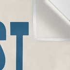 Best Coast - Navy Blue and Beige Typography Wall Tapestry Gallery Image 3