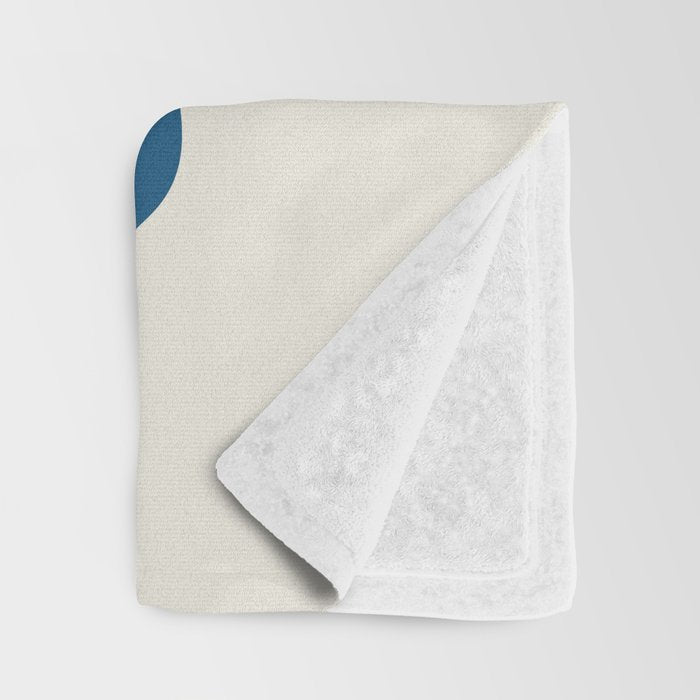 Best Coast - Navy Blue and Beige Typography Throw Blanket Gallery Image 3