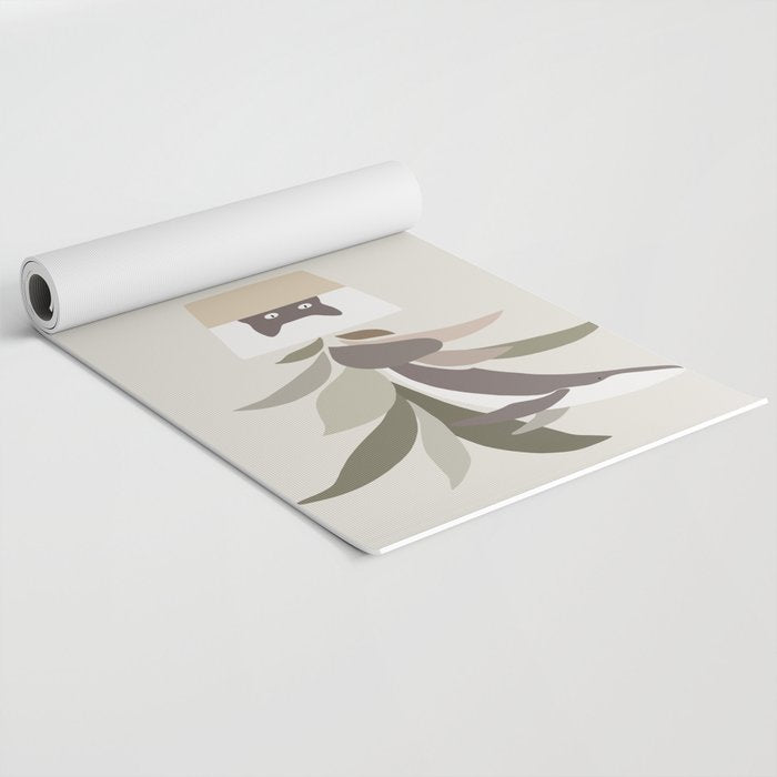 Cat and Plant 29: A Leaf of Whale Yoga Mat Gallery Image 2