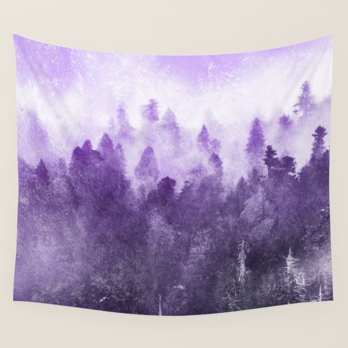 Ultra Violet Adventure Forest Wall Tapestry Gallery Image 4