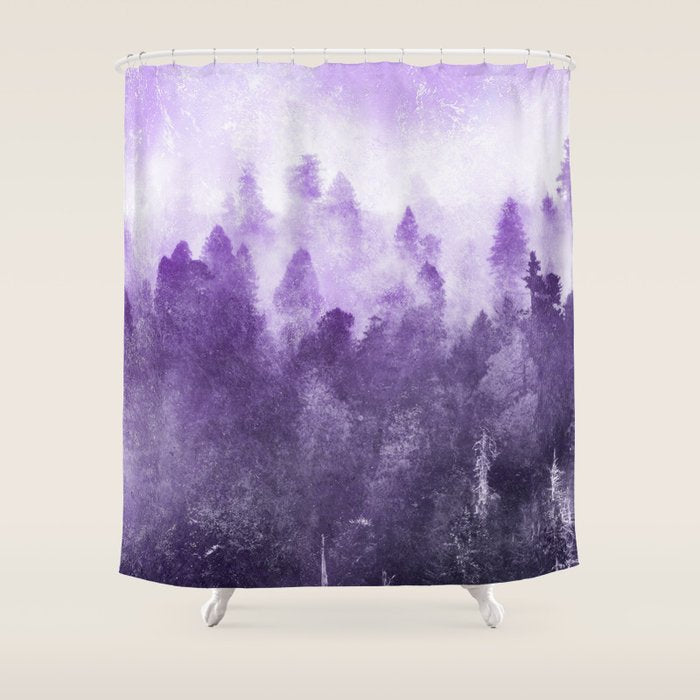 Ultra Violet Adventure Forest Shower Curtain Gallery Image 1