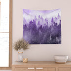 Ultra Violet Adventure Forest Wall Tapestry Gallery Image 2