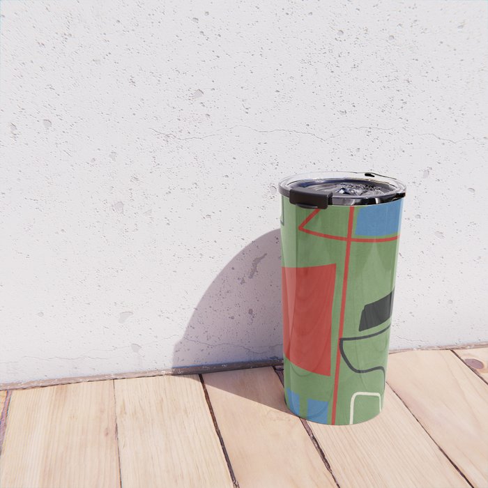 Modern Abstract Minimal Shapes 42 Travel Mug Gallery Image 4