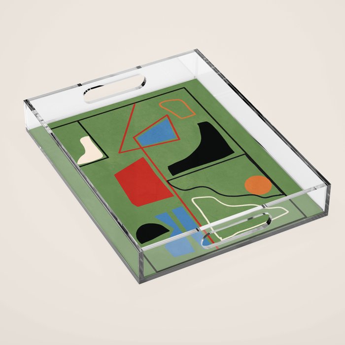 Modern Abstract Minimal Shapes 42 Acrylic Tray Gallery Image 1