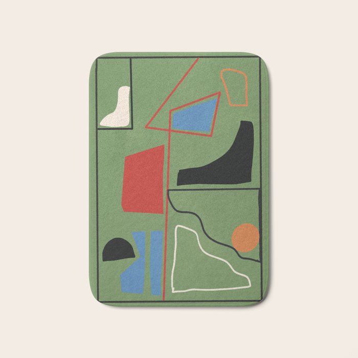 Modern Abstract Minimal Shapes 42 Bath Mat Gallery Image 1