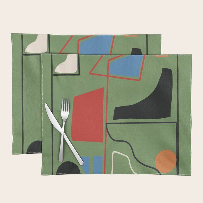 Modern Abstract Minimal Shapes 42 Placemat Gallery Image 1