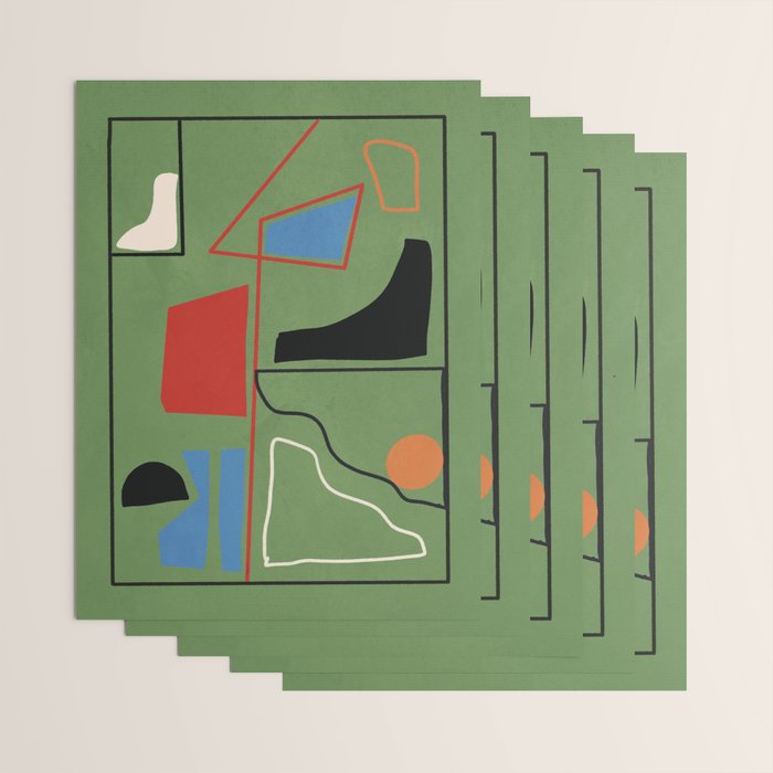 Modern Abstract Minimal Shapes 42 Wrapping Paper Gallery Image 3