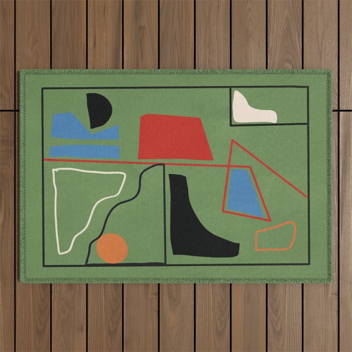 Modern Abstract Minimal Shapes 42 Outdoor Rug Gallery Image 1