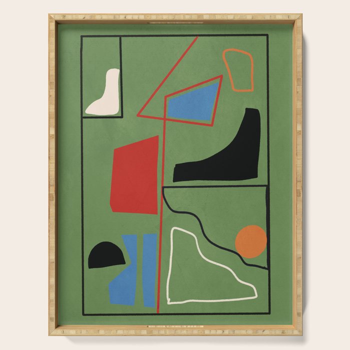 Modern Abstract Minimal Shapes 42 Serving Tray Gallery Image 1