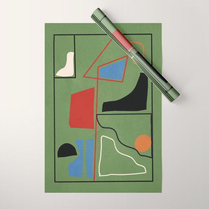 Modern Abstract Minimal Shapes 42 Wrapping Paper Gallery Image 1