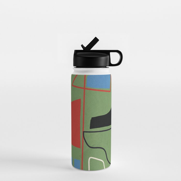 Modern Abstract Minimal Shapes 42 Water Bottle Gallery Image 1