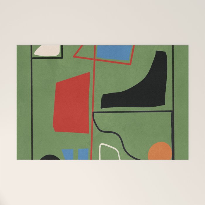 Modern Abstract Minimal Shapes 42 Welcome Mat Gallery Image 1