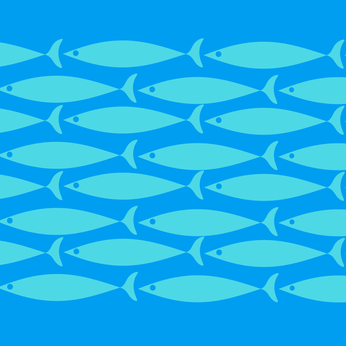 Fish Stripe 8 Blue and Aqua Minimal Mid Century Modern Pattern Coffee Mug Gallery Image 2