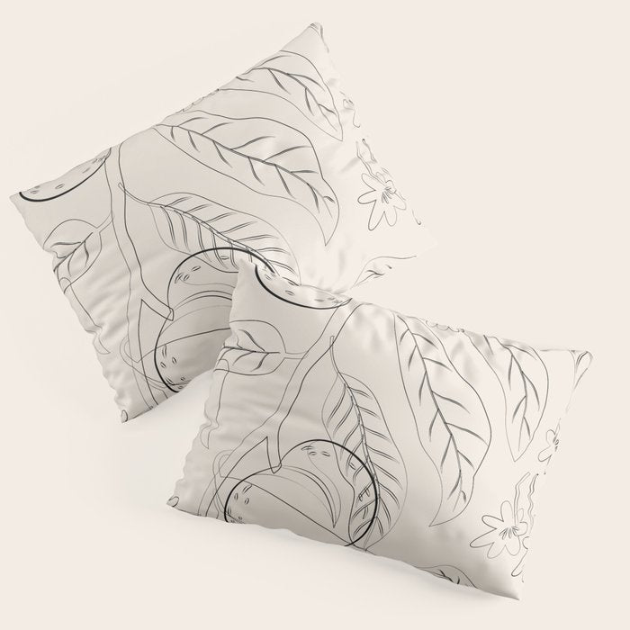 Peaches - Line Art 2 Pillow Sham Gallery Image 3