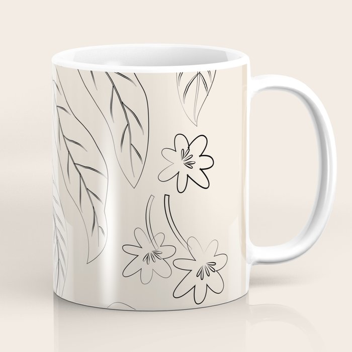 Peaches - Line Art 2 Coffee Mug Gallery Image 1