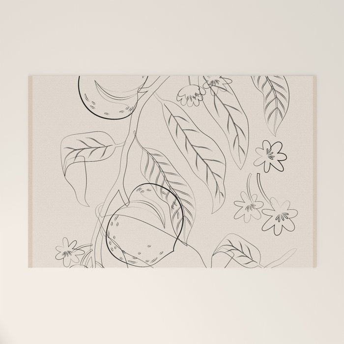 Peaches - Line Art 2 Welcome Mat Gallery Image 1