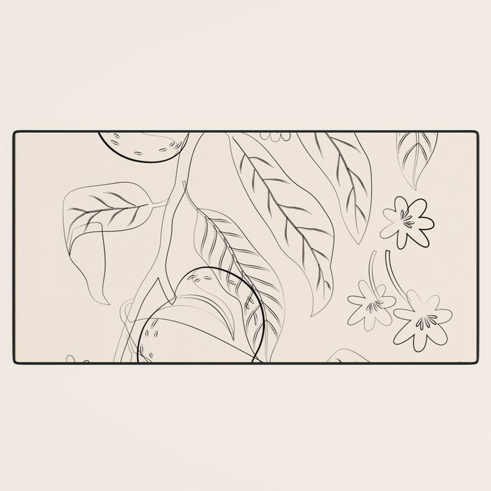 Peaches - Line Art 2 Desk Mat Gallery Image 3