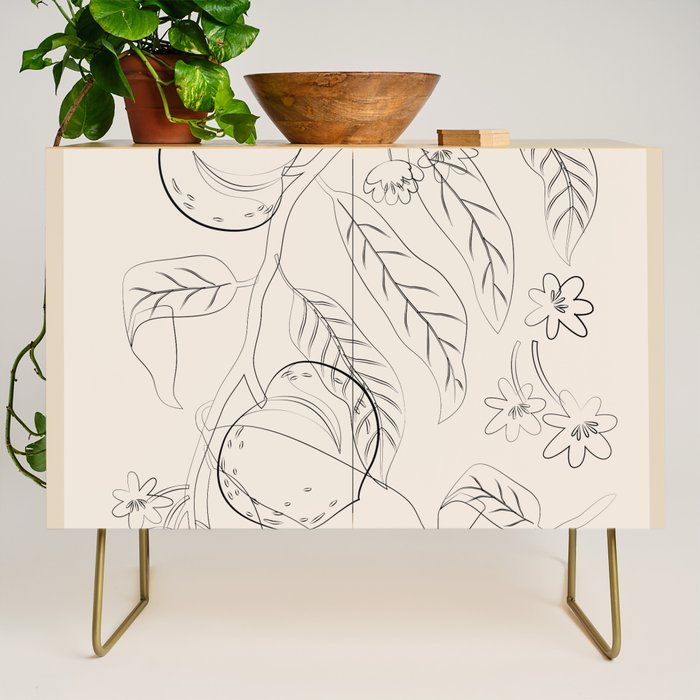 Peaches - Line Art 2 Credenza Gallery Image 1