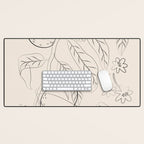 Peaches - Line Art 2 Desk Mat Gallery Image 1
