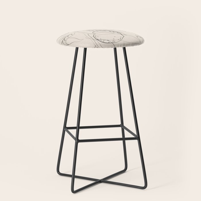 Peaches - Line Art 2 Stool Gallery Image 1