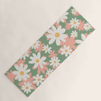Flower Market London, Pastel Daisies Retro Print Yoga Mat Gallery Image 1
