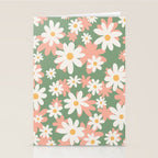 Flower Market London, Pastel Daisies Retro Print Stationery Card Gallery Image 2