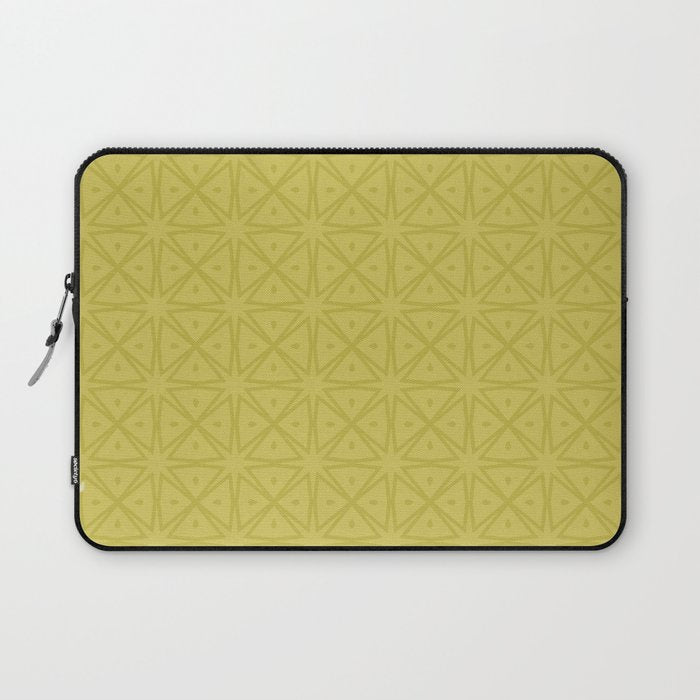 Yellow Monochromatic Asian Star Pattern Laptop Sleeve Gallery Image 1