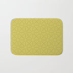 Yellow Monochromatic Asian Star Pattern Bath Mat Gallery Image 1