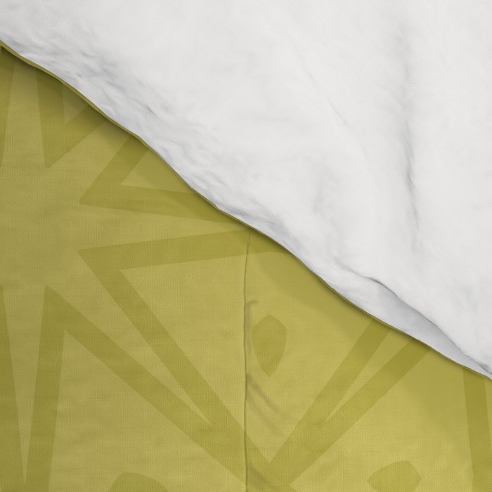 Yellow Monochromatic Asian Star Pattern Comforter Gallery Image 4