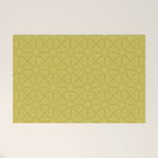 Yellow Monochromatic Asian Star Pattern Welcome Mat Gallery Image 1