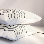 Ocean wave gold sunrise - mid century style Pillow Sham Gallery Image 3