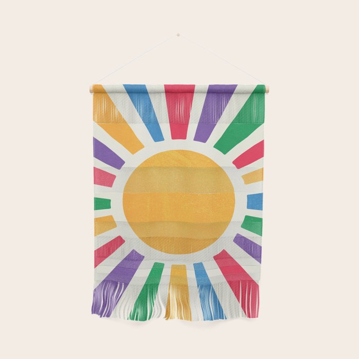 Retro Sunrise 2: 80s Rainbow Edition Wall Hanging Gallery Image 1