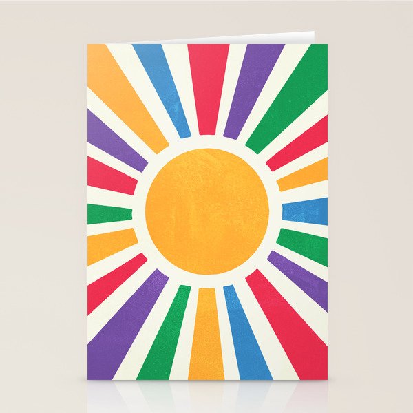 Retro Sunrise 2: 80s Rainbow Edition Stationery Card Gallery Image 2