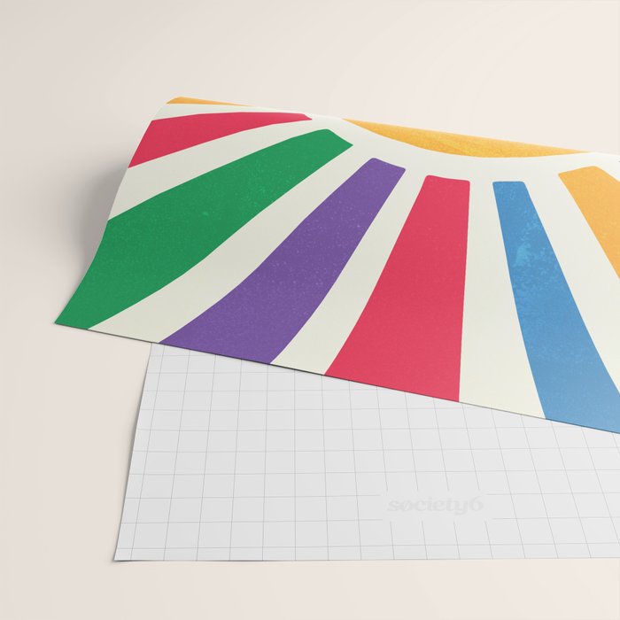 Retro Sunrise 2: 80s Rainbow Edition Wrapping Paper Gallery Image 2