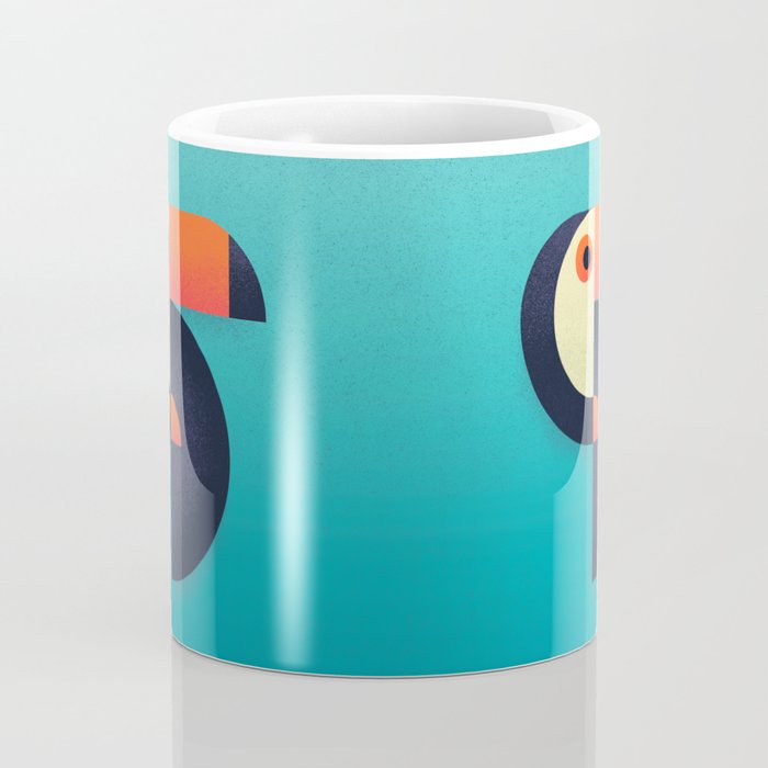 Toucan Geometric - Aqua Coffee Mug Gallery Image 4
