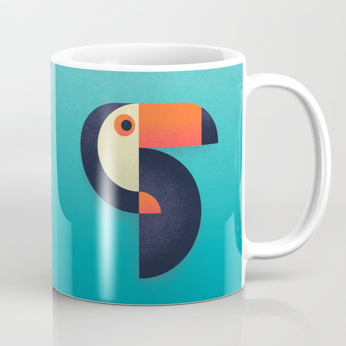 Toucan Geometric - Aqua Coffee Mug Gallery Image 1