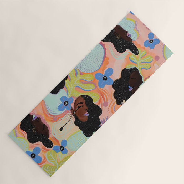 Pools of Us | Coral Botancials Yoga Mat Gallery Image 1