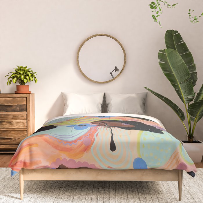 Pools of Us | Coral Botancials Comforter Gallery Image 3