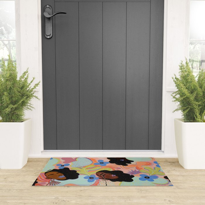 Pools of Us | Coral Botancials Welcome Mat Gallery Image 3