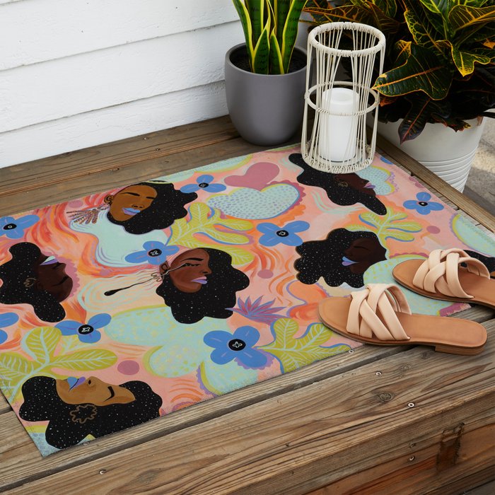 Pools of Us | Coral Botancials Outdoor Rug Gallery Image 2