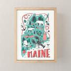 Maine Map Mini Art Print Gallery Image 1