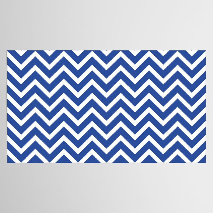 blue, white zig zag pattern design Tablecloth Gallery Image 2