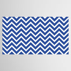 blue, white zig zag pattern design Tablecloth Gallery Image 2