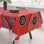 Authentic Aboriginal Art - Central Lands Tablecloth Gallery Image 3