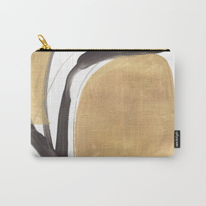 Gold and Black Abstract Carry All Pouch Gallery Image 1