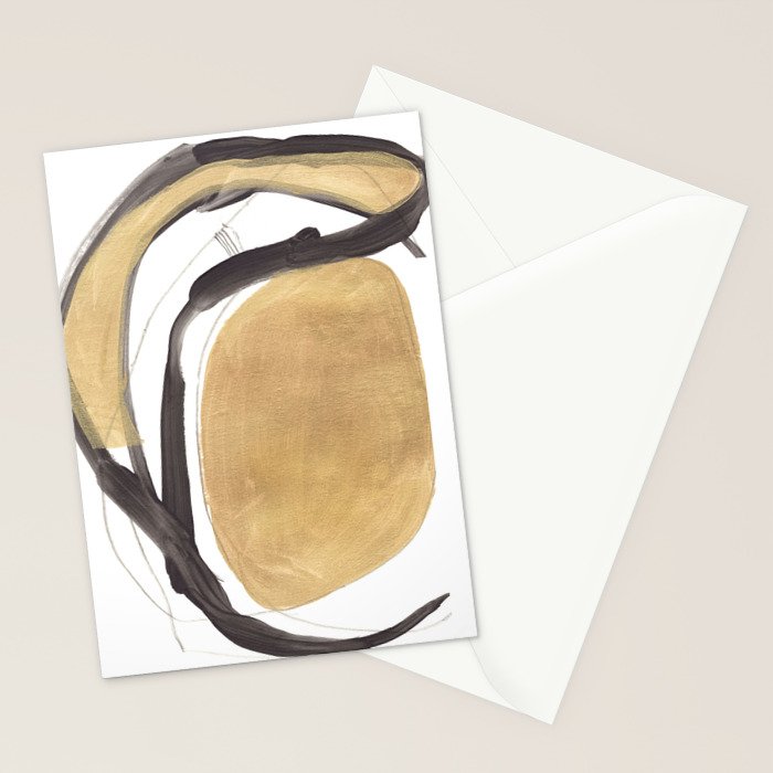 Gold and Black Abstract Stationery Card Gallery Image 2