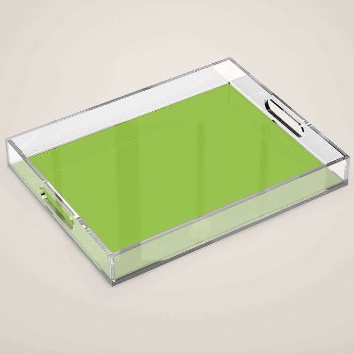 Lime Green Solid Color Acrylic Tray Gallery Image 1