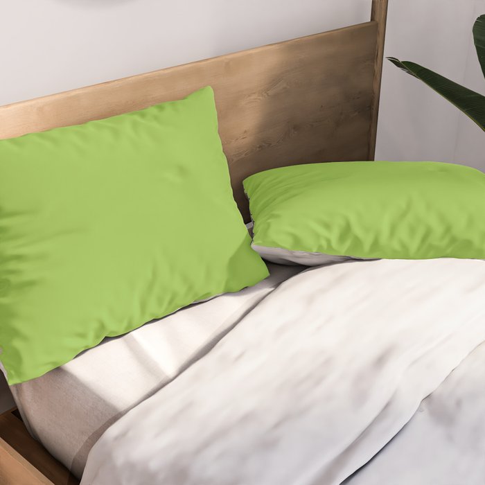 Lime Green Solid Color Pillow Sham Gallery Image 2
